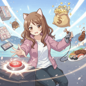 500京円貰える代わりに一生漫画アニメゲーム禁止で肉も魚も食べられなくなるボタン←押す？