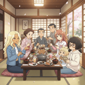 【画像】サザエさんの家族旅行の食事シーン、なにかがおかしいWWWWWWWW