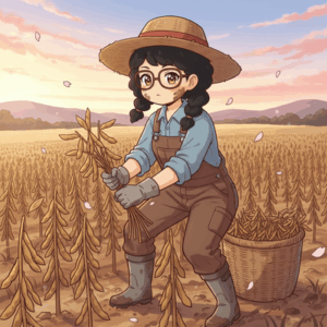 米農家ワイ、大豆の収穫を始める