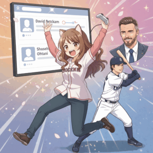 大谷、デイビット・ベッカムにフォローされていたwww