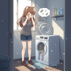 買って2年の洗濯機　もう氏亡