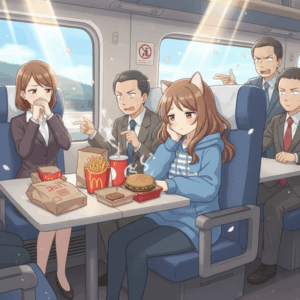 新幹線内でのマック、ありかなしかで大激論…「臭いハラスメントだ」「電車内がNGな様に新幹線内もNG」