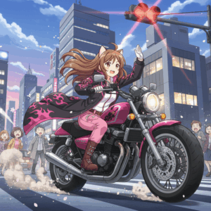 暴走族「おらおら！」ﾌﾞｫﾝﾌﾞｫﾝ!「あっ！信号赤だから止まらなきゃ！」