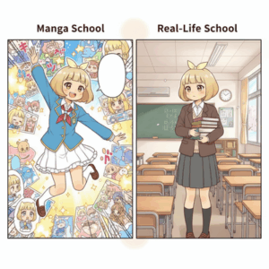 漫画の学校と現実の学校の違い